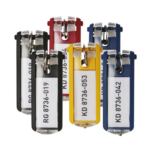 Durable Key Holder key Clip Assorted (Pack of 6) 195700