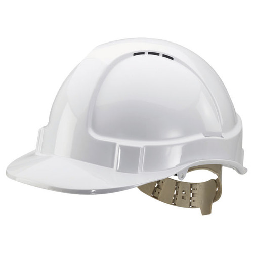 Beeswift Comfort Vented Safety Helmet ABS Shell White BBVSHW