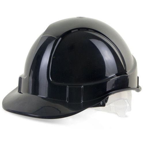 Beeswift Economy Vented Safety Helmet Black One Size BBEVSHBL