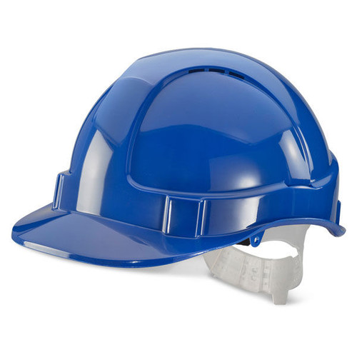 Beeswift Economy Vented Safety Helmet Blue One Size BBEVSHB