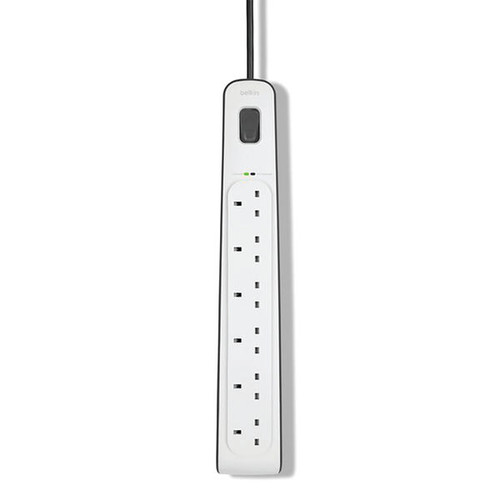 Belkin Surge Protector Extension Lead 6 Sockets 2m White BSV603AF2M