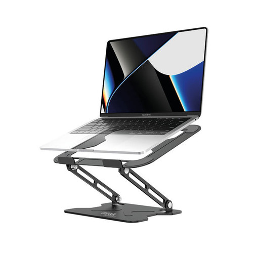 Contour Ergonomics Adjustable Metal Laptop Stand For Laptops Up To 17 Inches Black CE10136