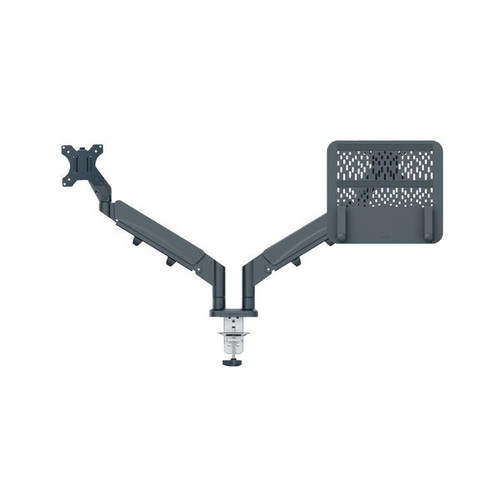 Leitz Ergo Dual Monitor and Laptop Arm Dark Grey 65380089 Leitz Ergo Dual Monitor and Laptop Arm Dark Grey 65380089