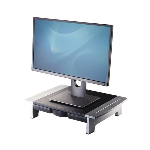 Fellowes Office Suites Standard Monitor Stand Black/Silver 8031101 Fellowes Office Suites Standard Monitor Stand Black/Silver 8031101