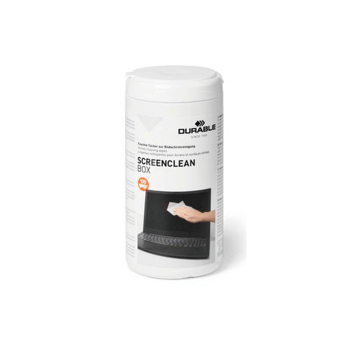 Durable Screenclean Box Wet Wipes Bio-degradable White (Pack of 100) 573602 Durable Screenclean Box Wet Wipes Bio-degradable White (Pack of 100) 573602