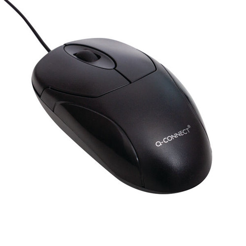 Q-Connect Scroll Wheel Mouse Black KF04368 Q-Connect Scroll Wheel Mouse Black KF04368