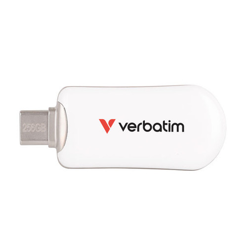 Verbatim Plectra USB-C Flash Drive 256GB White 30230