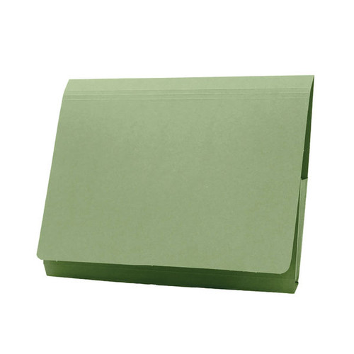 Exacompta Guildhall Brief Size Pocket Wallet 14x10in Green (Pack of 50) PW3-GRN