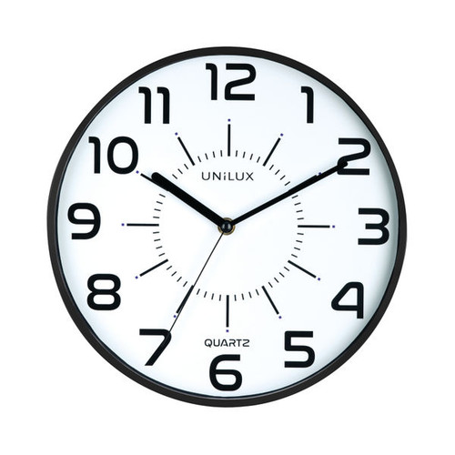 Unilux Pop Battery Clock Black 400094281 Unilux Pop Battery Clock Black 400094281