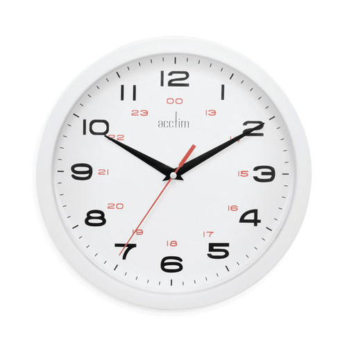 Acctim Aylesbury Office Wall Clock White 25.5cm 92/301-24 Acctim Aylesbury Office Wall Clock White 25.5cm 92/301-24