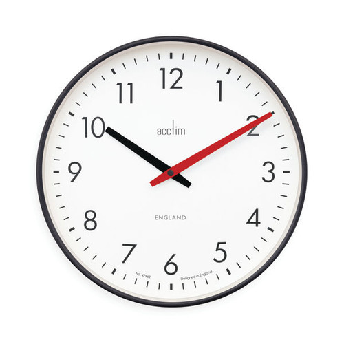 Acctim Riley Office Wall Clock Black 30cm 22573 Acctim Riley Office Wall Clock Black 30cm 22573