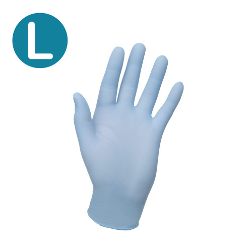 Non–Sterile Accelerator–Free Nitrile Examination Gloves Blue (Large) (Pack of 150) Non–Sterile Accelerator–Free Nitrile Examination Gloves Blue (Large) (Pack of 150)