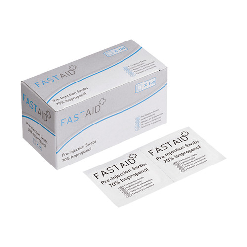 FastAid® 70% IPA  Alcohol Pre–Injection Swabs