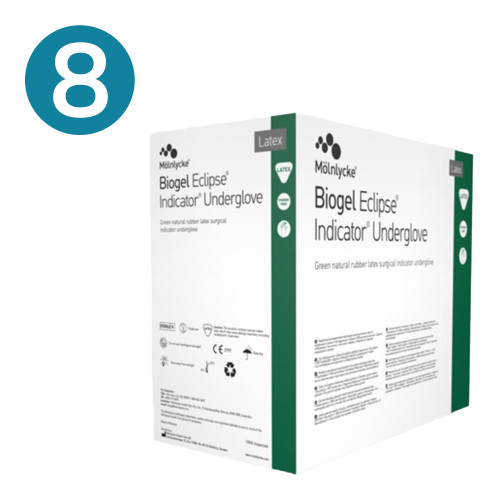 BiogelĀ® Eclipse Indicator Latex Undergloves (8.0) (Pack of 50) BiogelĀ® Eclipse Indicator Latex Undergloves (8.0) (Pack of 50)