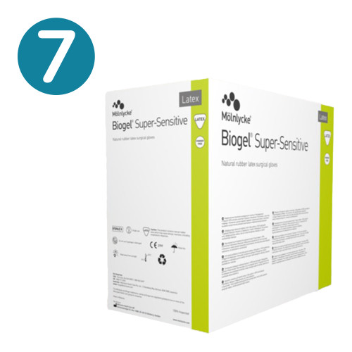 Biogel® Super–Sensitive Latex Surgical Gloves (7.0) (Pack of 50) Biogel® Super–Sensitive Latex Surgical Gloves (7.0) (Pack of 50)