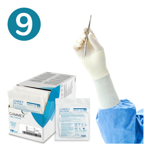 Gammex® Powder–Free Latex Textured Surgical Gloves Natural (9.0) (Pack of 50) Gammex® Powder–Free Latex Textured Surgical Gloves Natural (9.0) (Pack of 50)