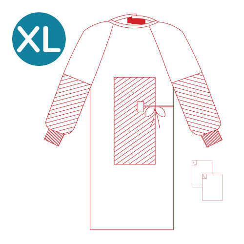 365 Reinforced Surgical Gowns (X–Large) (Pack of 30)