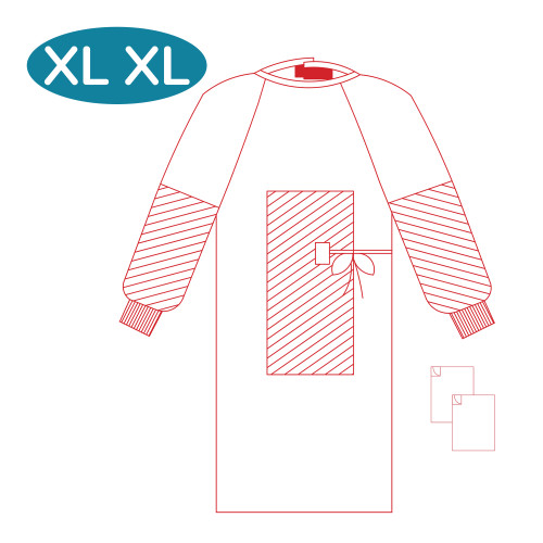 365 Reinforced Surgical Gowns (X–Large X–Long) (Pack of 30)