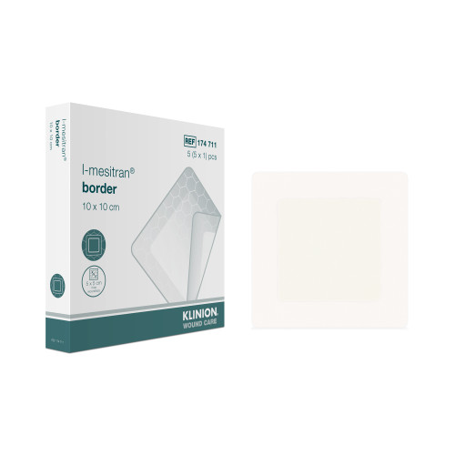 L–Mesitran® Border Honey–Hydrogel Dressings (10 x 10 cm) (Pack of 5)