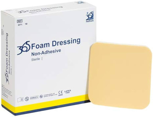 365 Non–Adhesive Foam Dressings (15 x 15 cm) (Pack of 10)