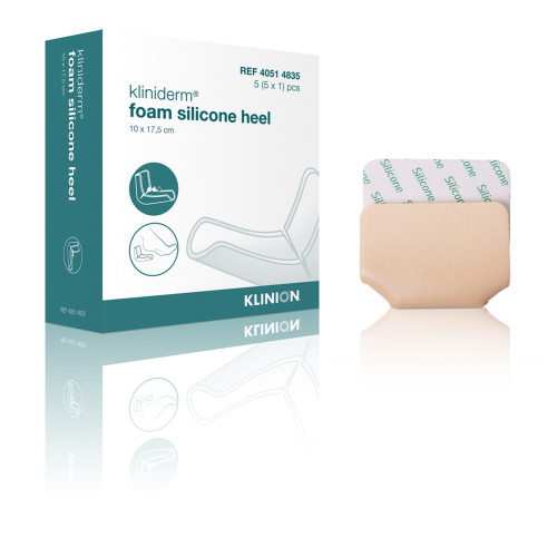 Klinion® Kliniderm® Foam Silicone Heel Dressings (10 x 17.5 cm) (Pack of 5)
