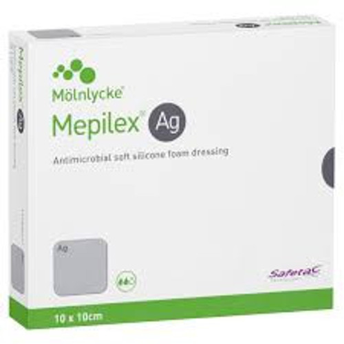 Mepilex® Ag Antimicrobial Foam Dressings (10 x 20 cm) (Pack of 5)