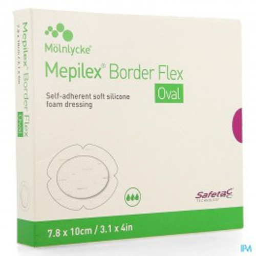 Mepilex® Border Flex Foam Dressings Oval (15 x 19 cm) (Pack of 5)