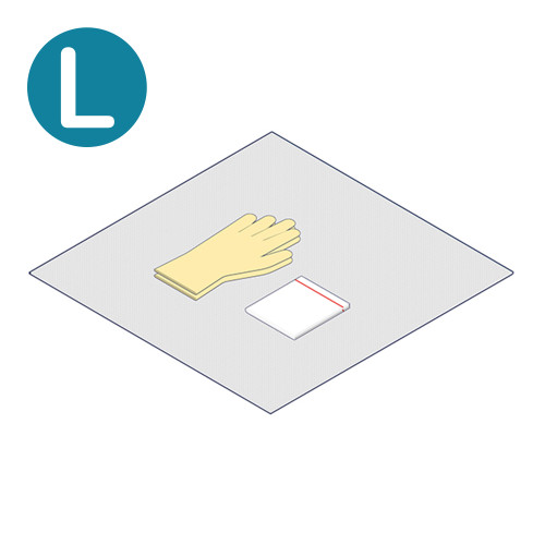 Polyfield Packs With White Bag & Latex Gloves (Large) (Pack of 50)