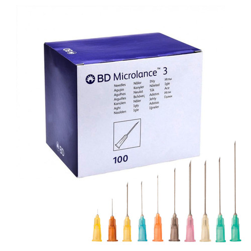 BD Microlance Hypodermic Needles Green (21 G x 19 mm)  (Pack of 100)