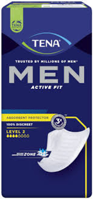 TENA® Men Active Fit Absorbent Protector Incontinence Pads (Level 3) (Pack of 16)
