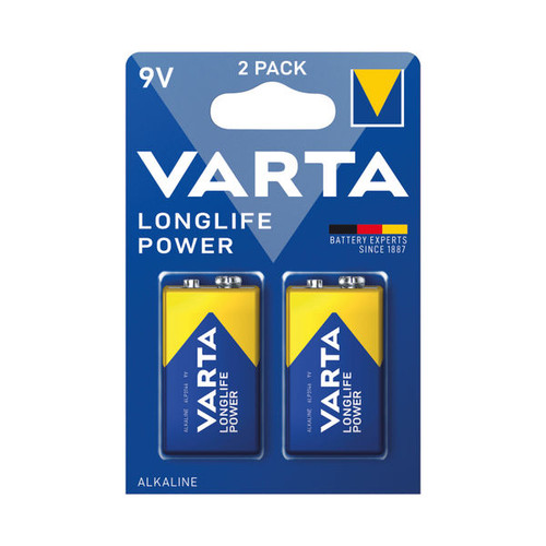 Varta Longlife Power 9V Battery (Pack of 2) 04922121412
