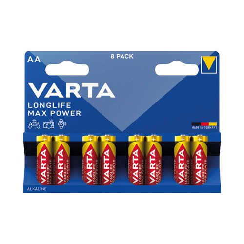 Varta Longlife Max Power AA Battery (Pack of 8) 04706101418