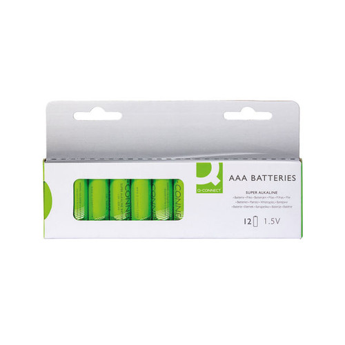 Q-Connect AAA Alkaline Batteries (Pack of 12) KF14342