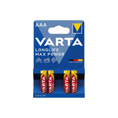 Varta Longlife Max Power AAA Battery (Pack of 4) 04703101404