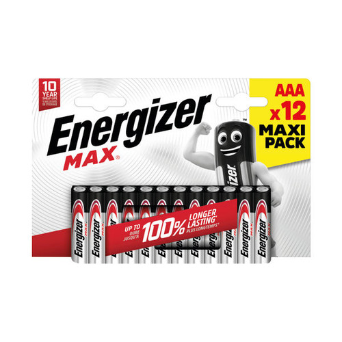 Energizer Max AAA Battery (Pack of 12) E303323400