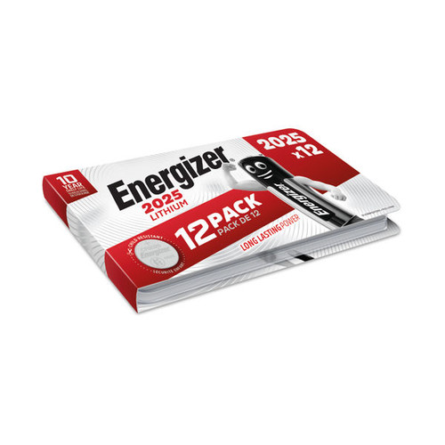 Energizer Lithium 2025 Coin Cell Battery (Pack of 12) E303693000