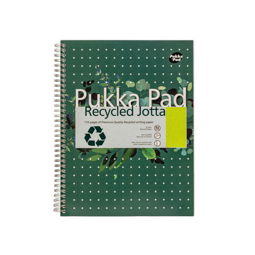 Pukka Pad Recycled Ruled Wirebound Notebook 110 Pages A4 (3 Pack) RCA4100