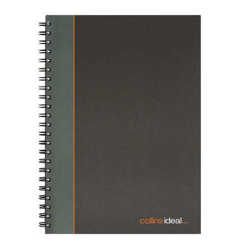 Ideal A4 Cashbook Wiro Feint 192 Pages Black 6428W