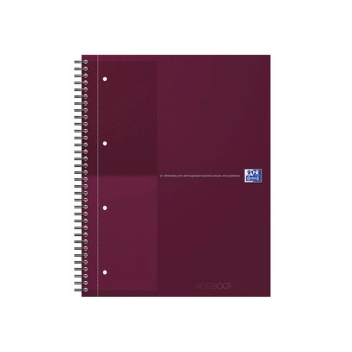 Oxford Hardback Wirebound Notebook 160 Pages Special Edition A4+ Red 400194459-S