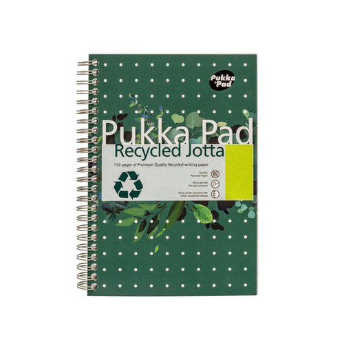 Pukka Pad Recycled Ruled Wirebound Notebook 110 Pages A5 (3 Pack) RCA5110