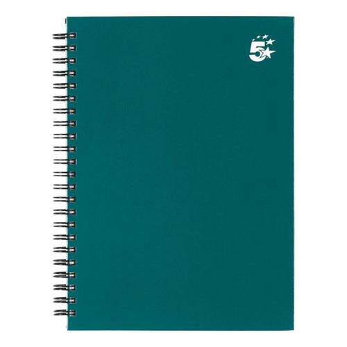 5 Star Office Twinbound Hardback A5 140Pg Teal (Pack of 5)