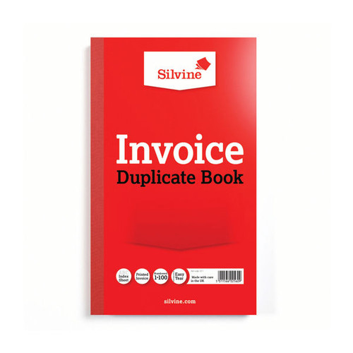 Silvine Duplicate Invoice Book 210x127mm (6 Pack) 611