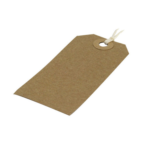 Strung Tag 82x41mm Buff (1000 Pack)