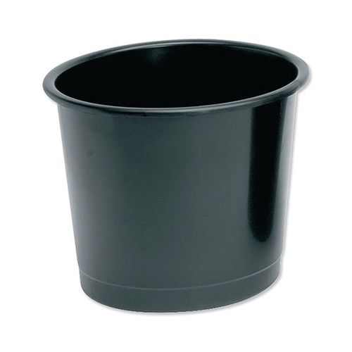 5 Star Office Waste Bin  Polypropylene 14 Litre Capacity 304x254mm Black