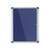 5 Star Glazed Noticeboard with Swing Door Locking Aluminium Frame Blue Felt 900x1200mm 937645