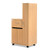Bristol Maid Bedside Cabinet - Beech - Right Hand Wardrobe - Locking Front Flap - Personal Drawer - Cupboard - Adjustable Shelf - Cam Lock