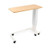 Overchair Table – Height Adjustable, Melamine, Grey White Flat Top with White Upper Extrusion