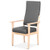 Alderbury, High Back Armchair, Fixed Seat, Vinyl Lichtgrau