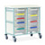 Caretray Trolley - Mild Steel, Standard Level, Double Column  3 x 100mm, 6 x 150mm Trays