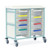 Caretray Trolley - Mild Steel, Standard Level, Double Column  4 x 100mm, 5 x 150mm Trays